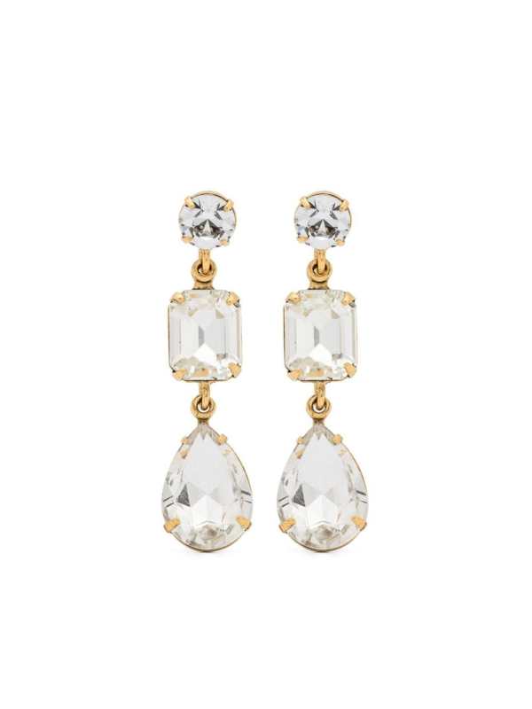 crystal-embellished dangle earrings