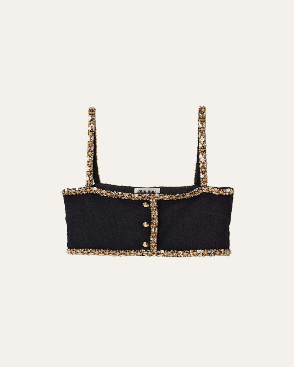 Crystal Cropped Tank Top