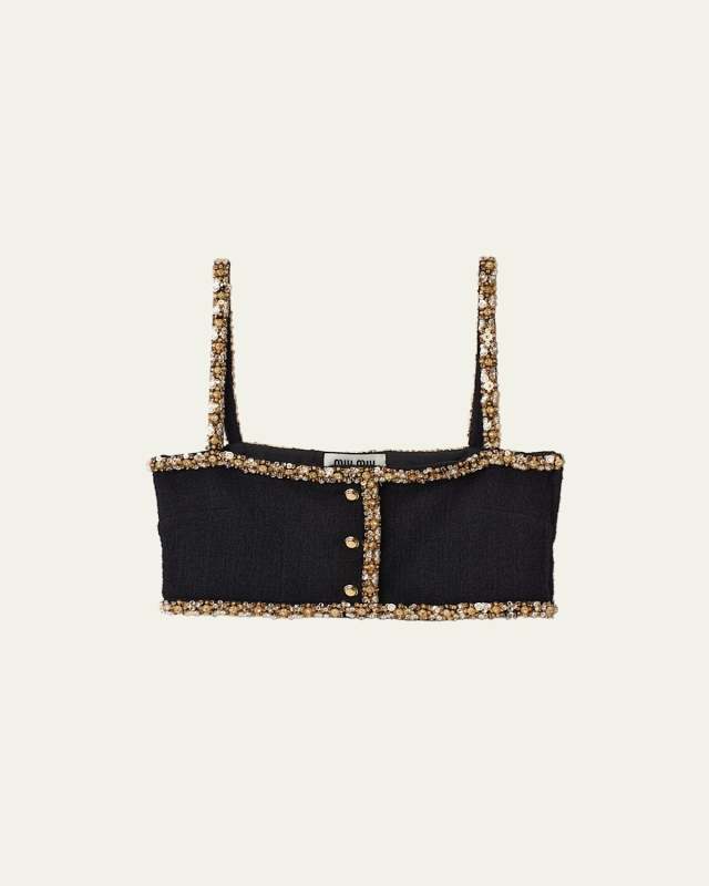 Crystal Cropped Tank Top