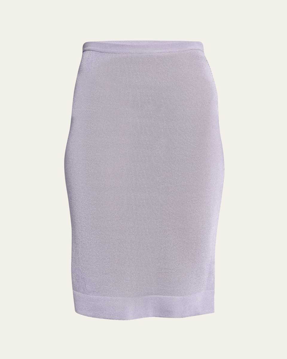Sheer Knit Pencil Skirt