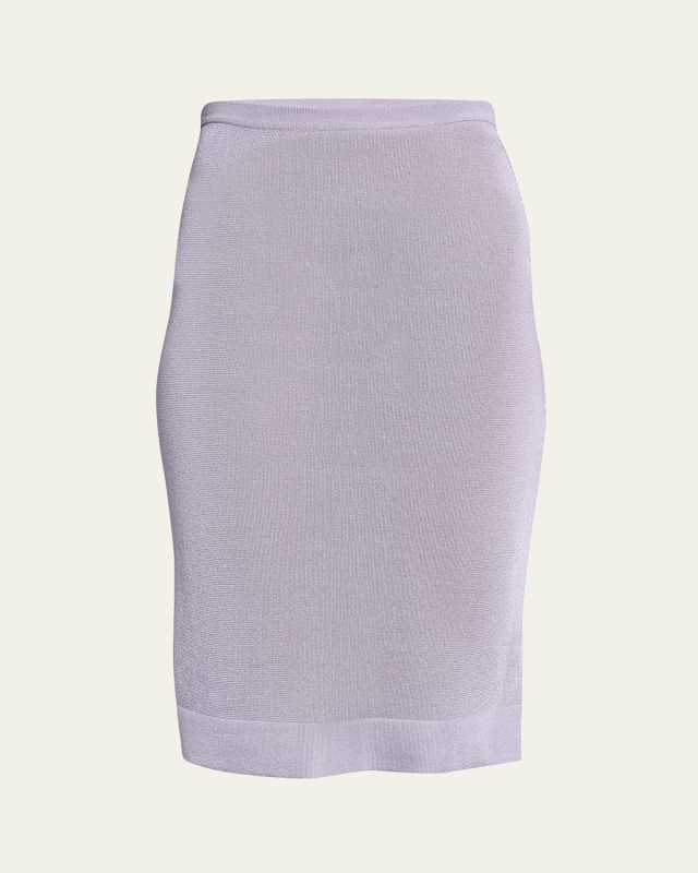 Sheer Knit Pencil Skirt