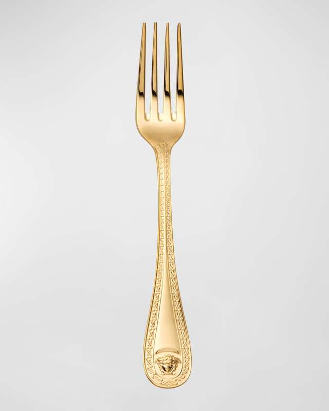 Medusa Gold-Plated Table Fork