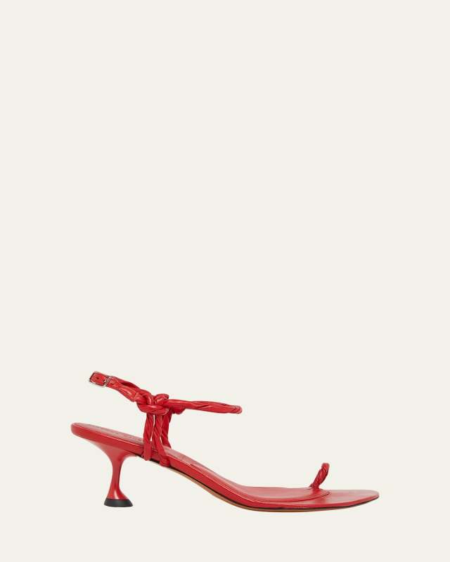 Tee Twisted Leather Ankle-Strap Sandals