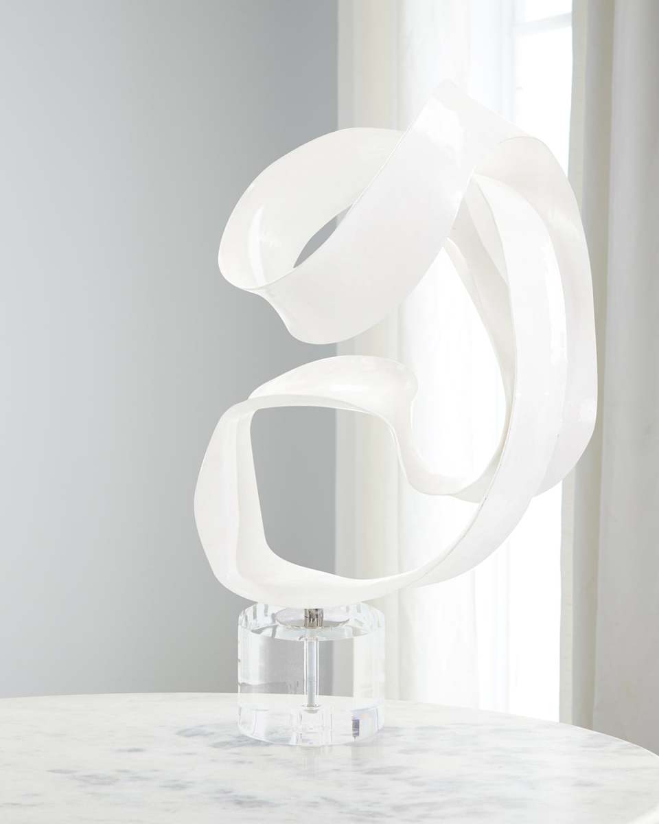 Coil Sculpture on Acrylic, White I