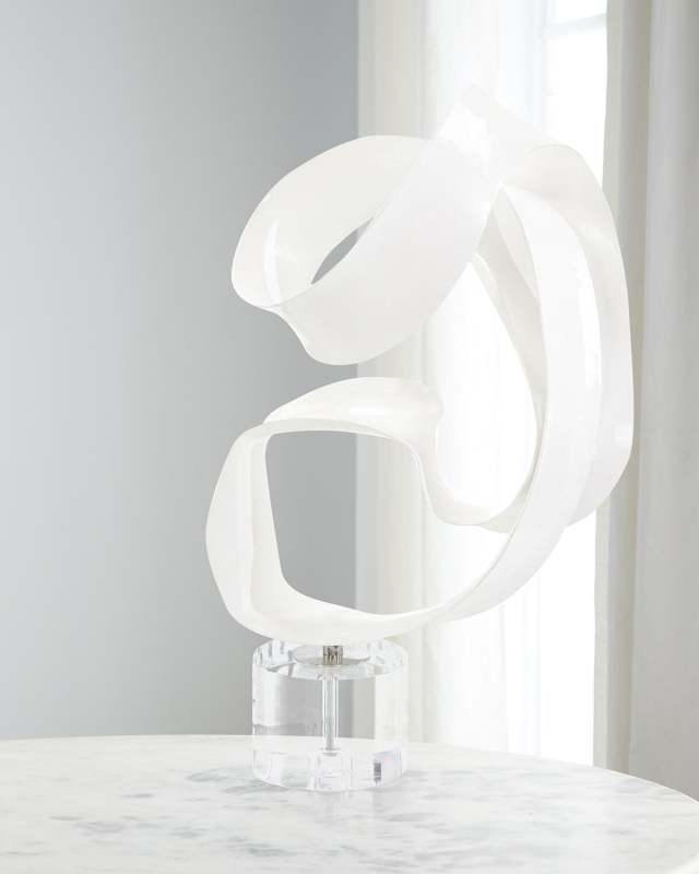 Coil Sculpture on Acrylic, White I