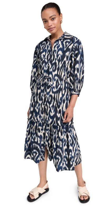 Cara Cara Hutton Dress Ikat Navy