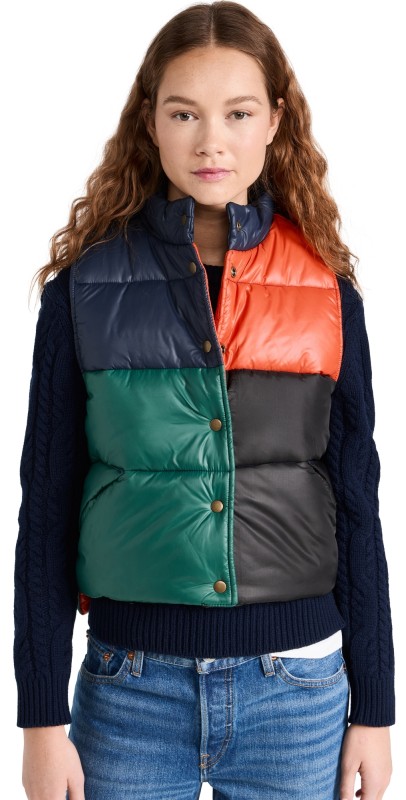 Clare V. Emile Vest Multi Colorblock Nylon