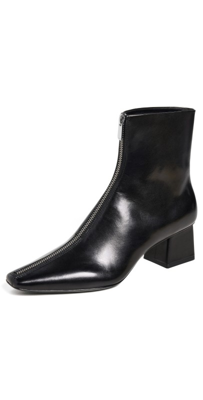 SIMKHAI Ryder Leather Zip Front Boots Black