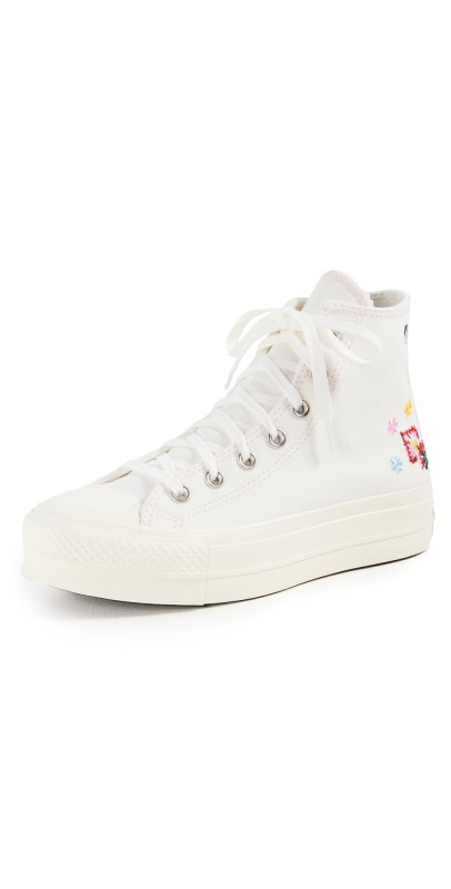 Converse Chuck Taylor All Star Lift Hi Sneakers Egret/Black/Pink Foam