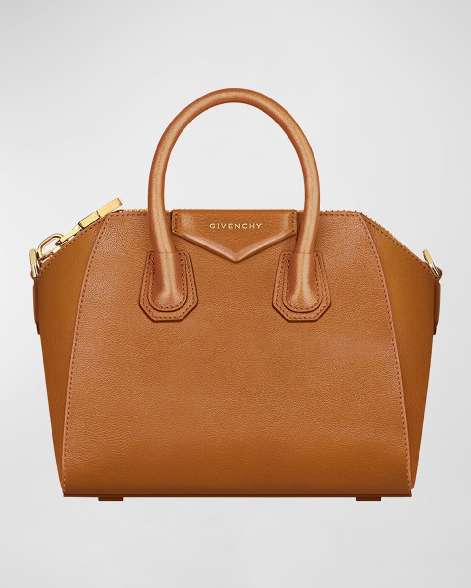 Antigona Mini Top-Handle Bag in Shiny Tumbled Leather