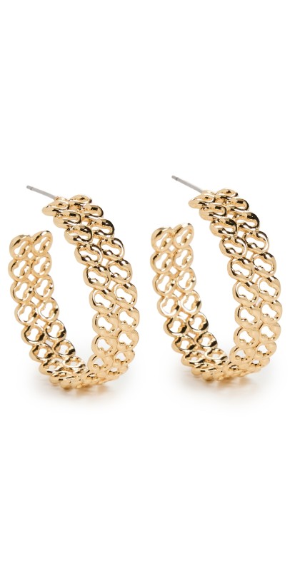 Luv Aj The Metal Lace Hoops Gold