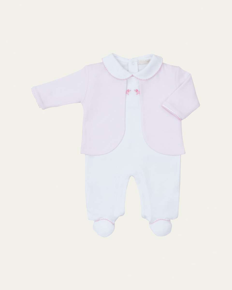 Girl's Premier Puppies Footie & Jacket Set, Size Newborn-6
