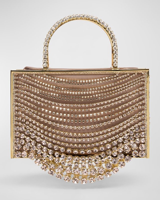 Giulietta Degli Spiriti Chain Crystal Top-Handle Bag