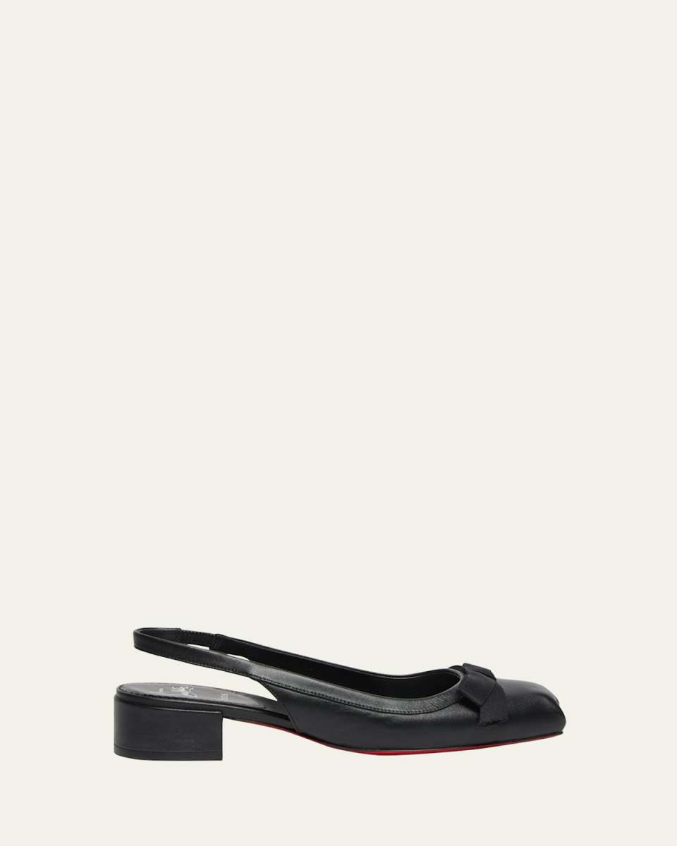 Napa Ballerina Red Sole Slingback Pumps