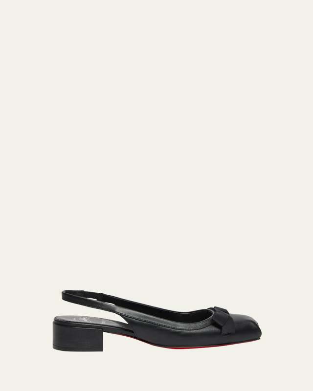 Napa Ballerina Red Sole Slingback Pumps