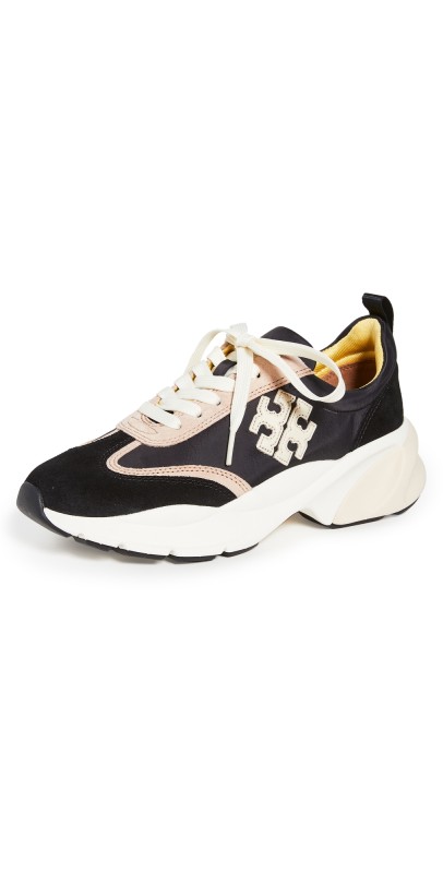 Tory Burch Good Luck Trainer Sneakers Black / Cream / Black