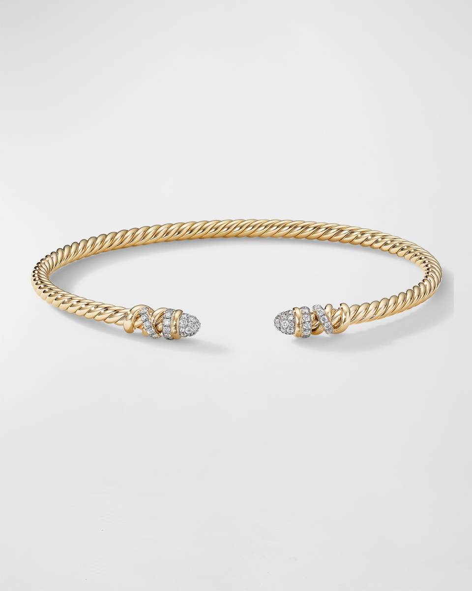 Petite Helena Bracelet with Diamonds in 18K Gold, 3mm, Siz