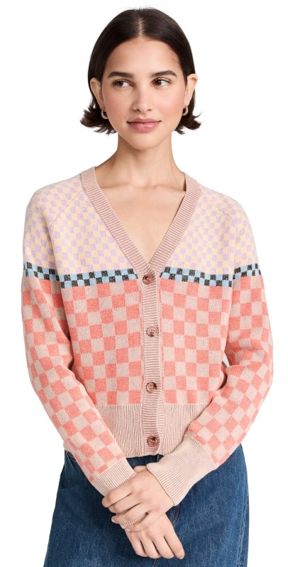 Raquel Allegra Mawali Cardigan Coral & Rose