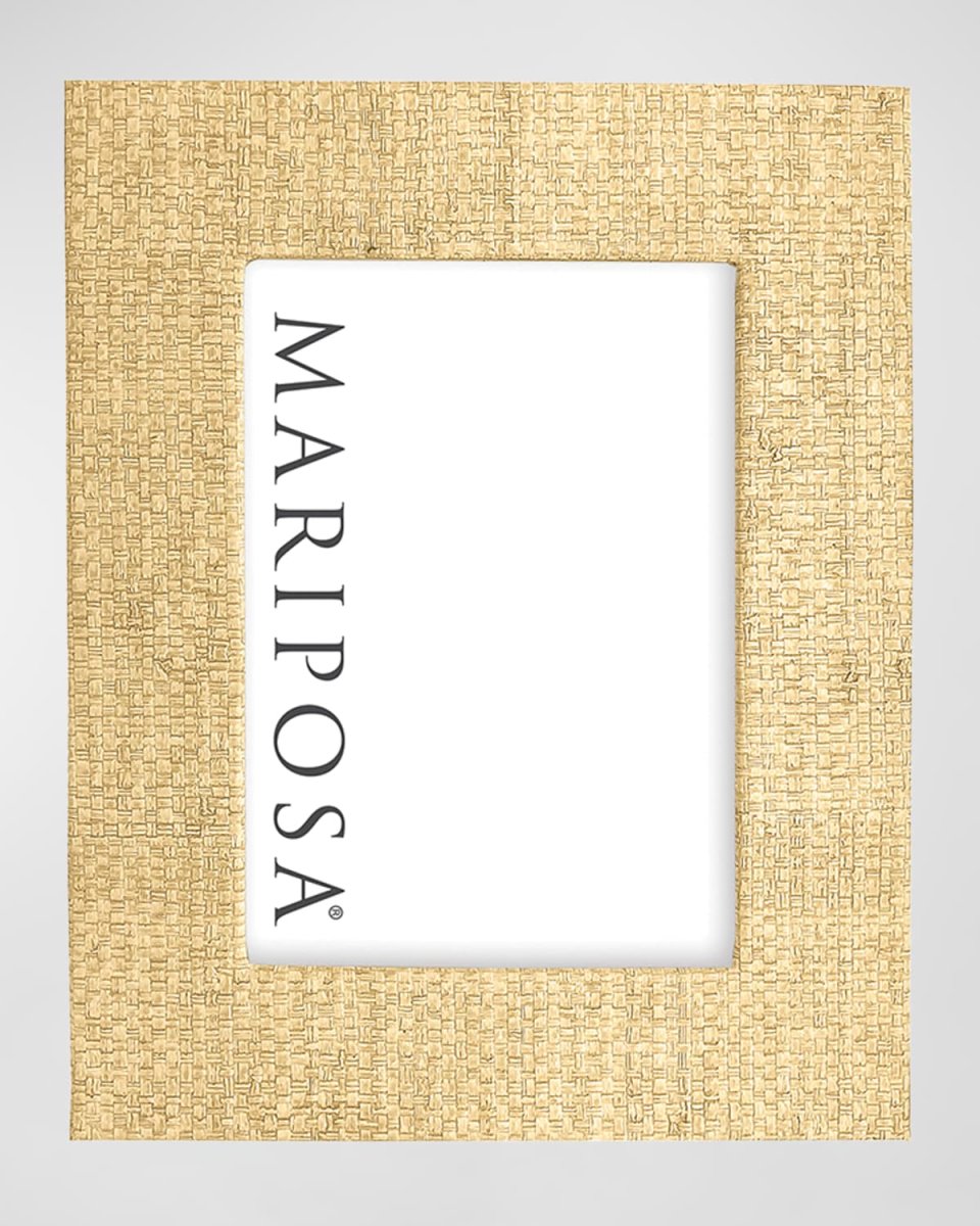 Sand Faux-Grasscloth Photo Frame, 5" x 7"