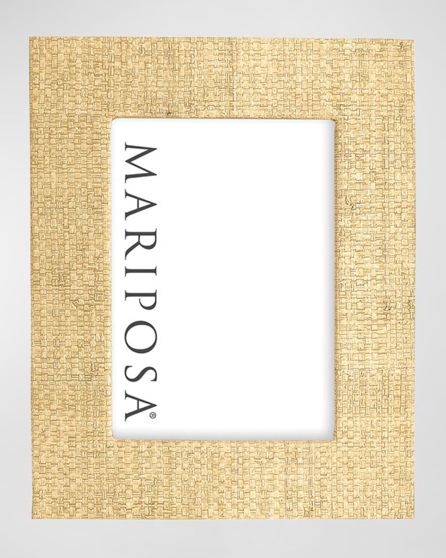 Sand Faux-Grasscloth Photo Frame, 5" x 7"