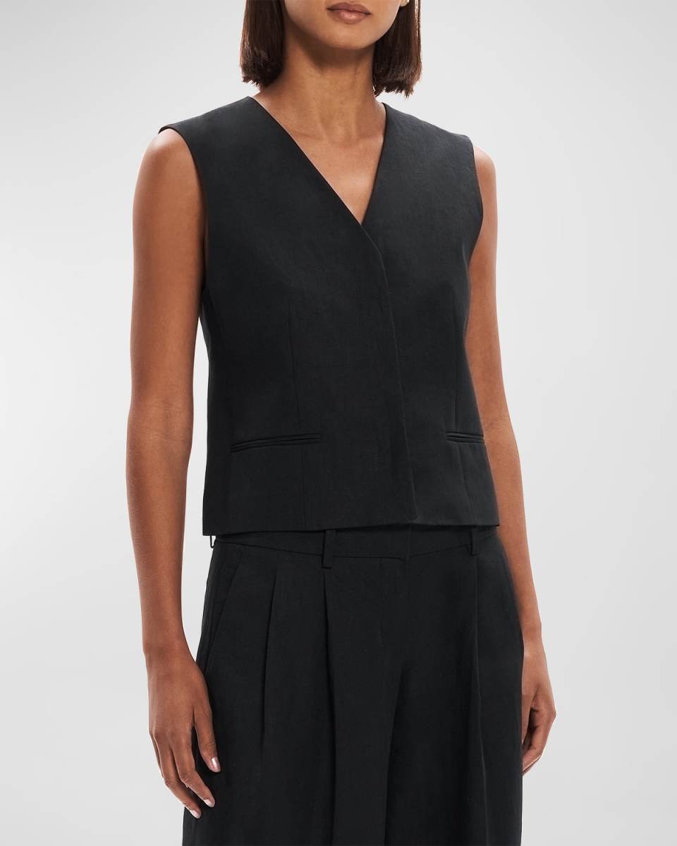 Galena Linen Slim Vest