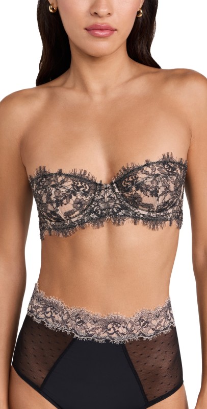 Skarlett Blue Skarlett Blue Entice Strapless Multi-Way Bra Black Nylon