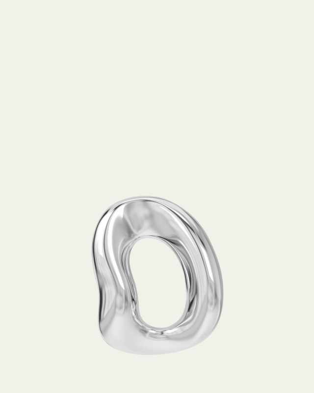 Sterling Silver Shima Hoop Earring, Single