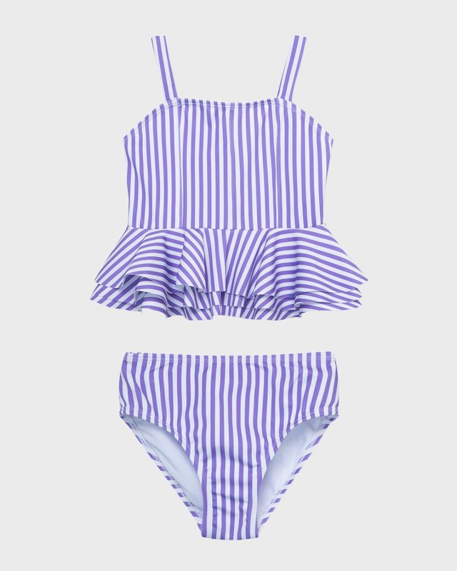 Girl's Fem Fem Striped Two-Piece Swimsuit, Size 2-