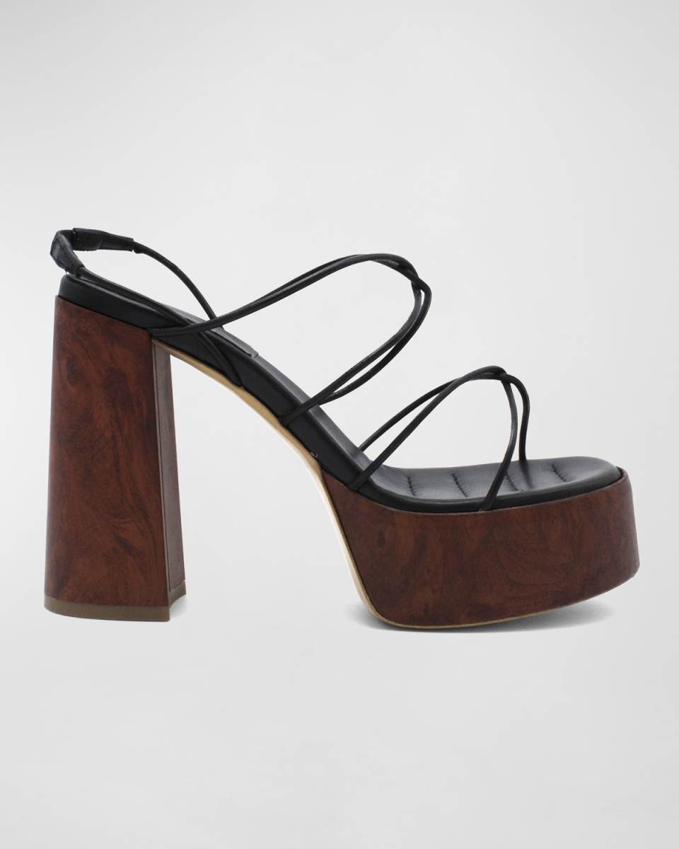 Rosie Leather Strappy Platform Sandals