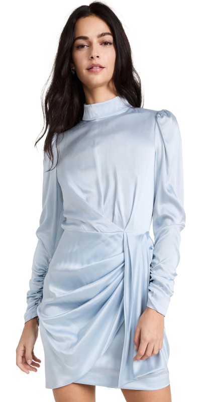 Zimmermann Silk Drape Dress Ice Blue