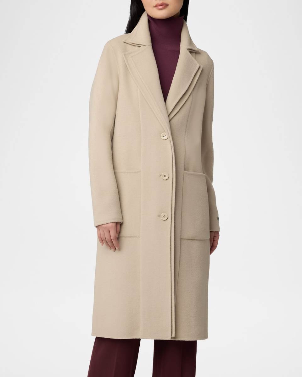 Benicia Double-Face Wool-Blend Coat