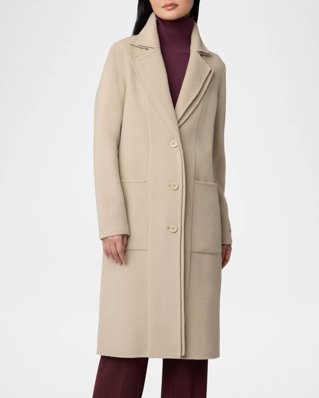 Benicia Double-Face Wool-Blend Coat