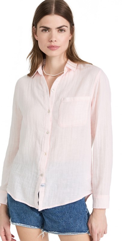 RAILS Ellis Gauze Shirt Petal