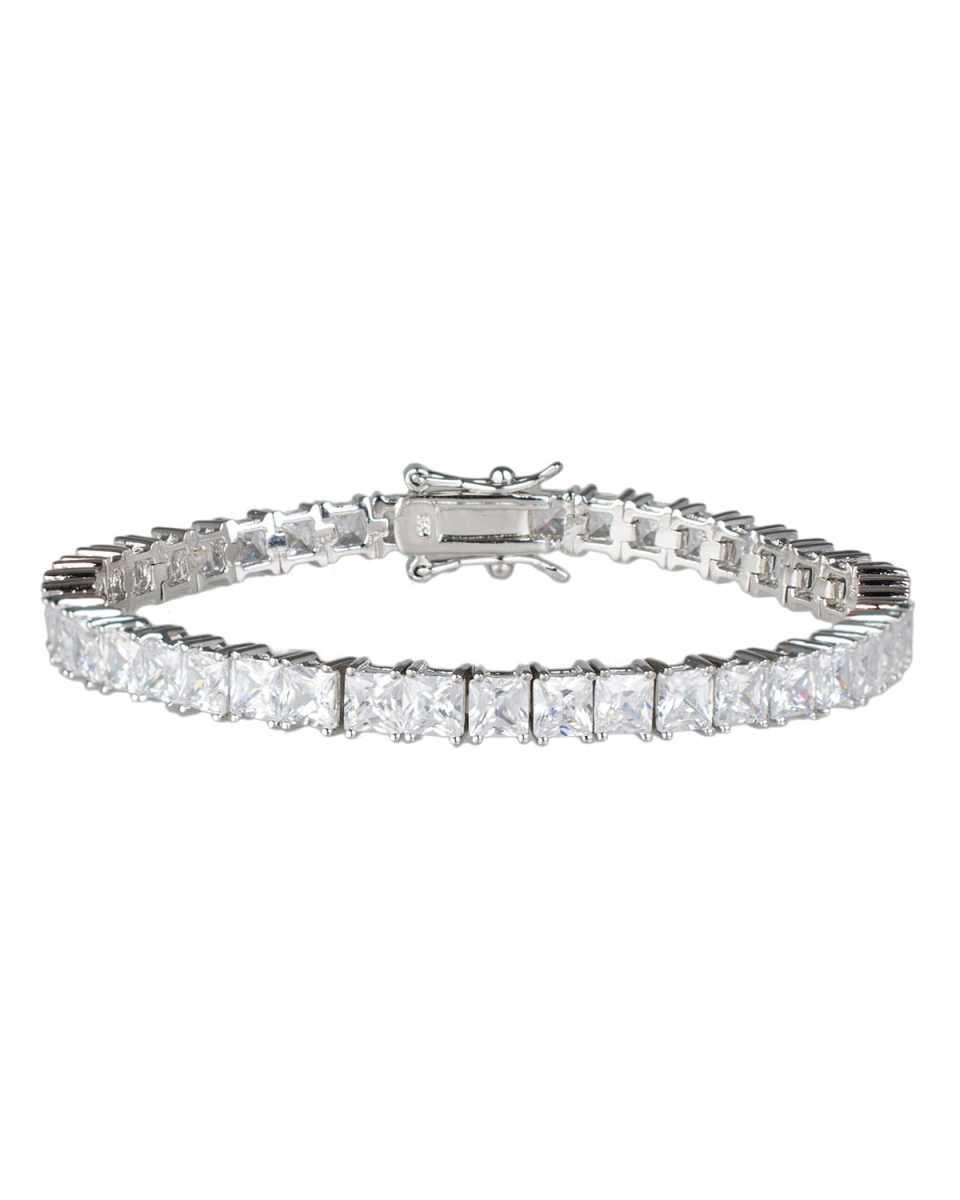 Princess Cubic Zirconia Tennis Bracelet, 10.0tcw