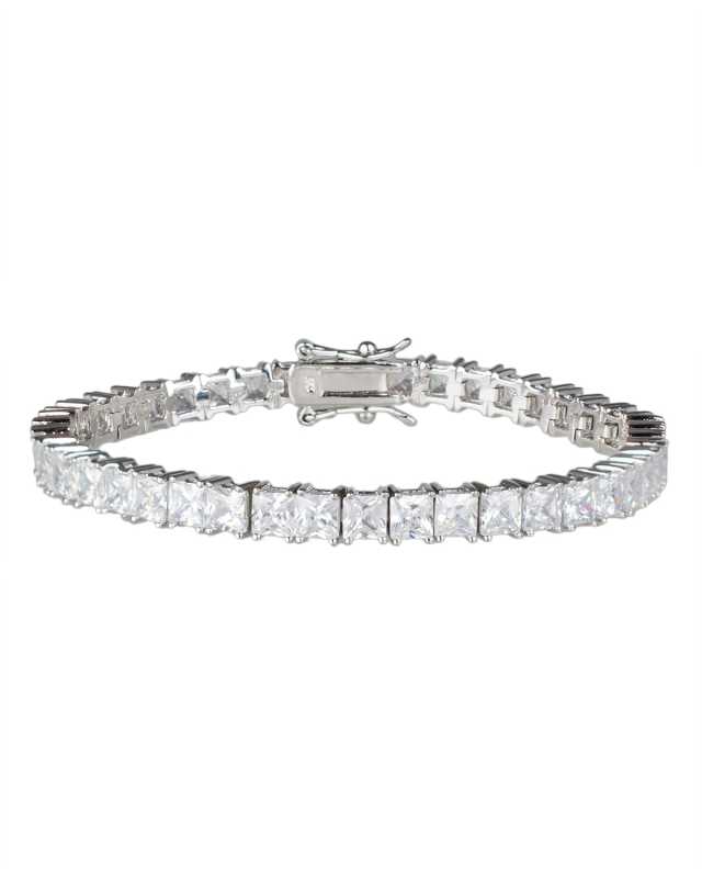 Princess Cubic Zirconia Tennis Bracelet, 10.0tcw