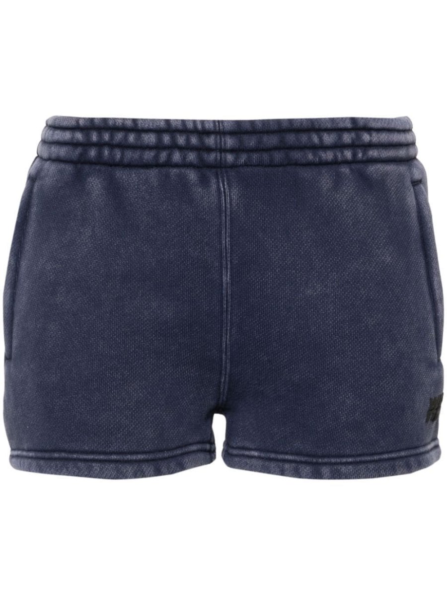 embossed-logo track shorts
