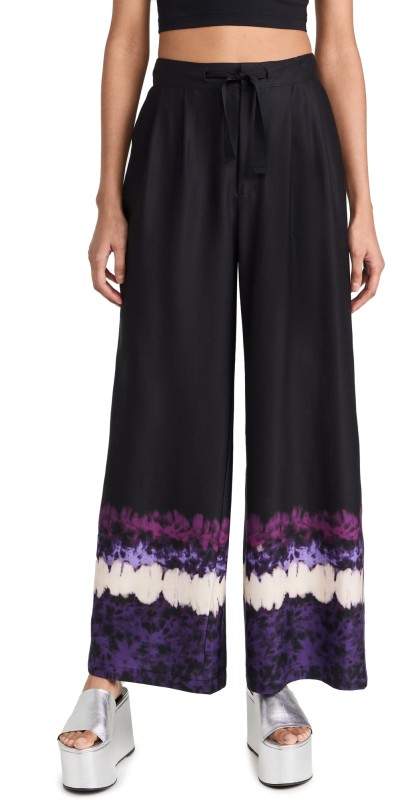Scotch & Soda Eleni High Rise Wide Leg Pajama Pants Dip Dye Stripe