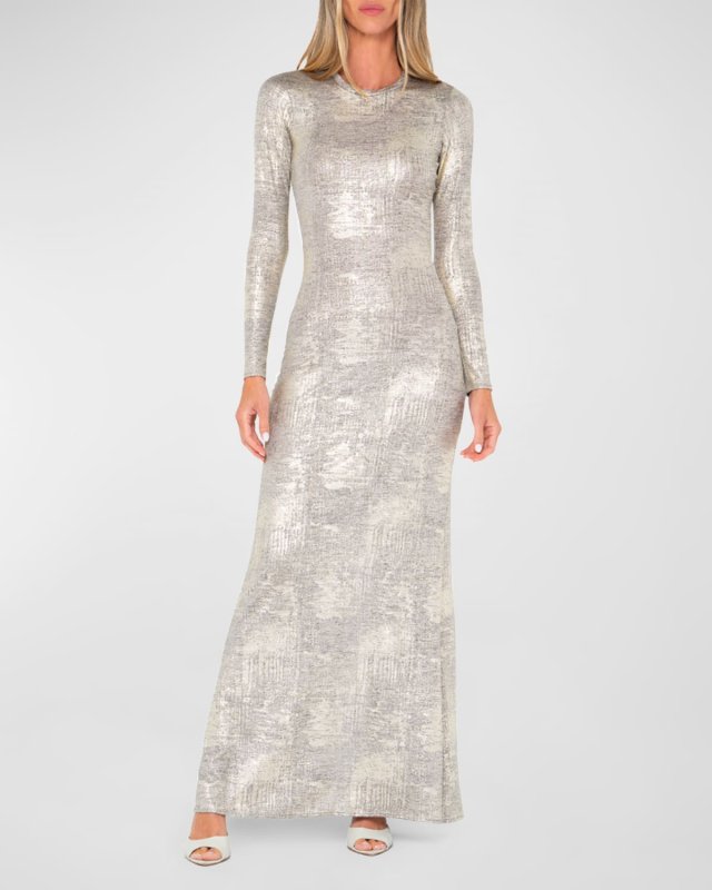 Christie Washed Metallic Maxi Dress
