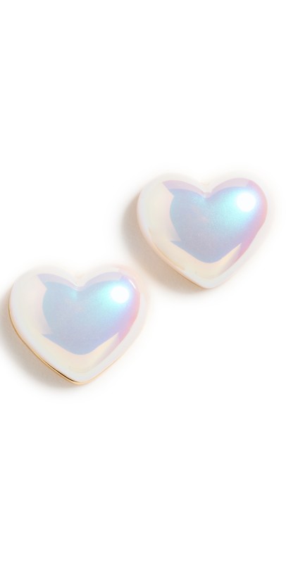 Lele Sadoughi Pearl Heart Stud Earrings Pearl