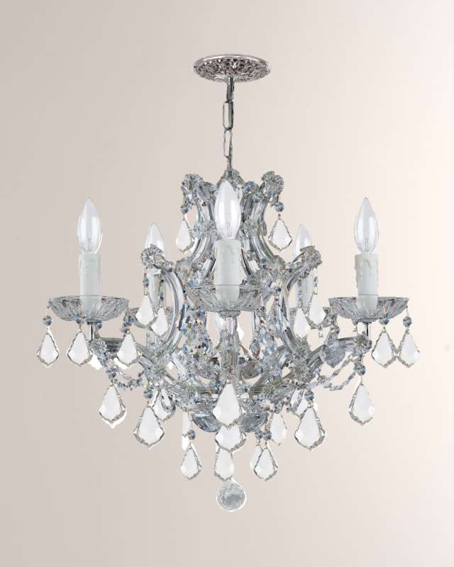 Maria Theresa 6-Light Clear Crystal Chrome Chandelier