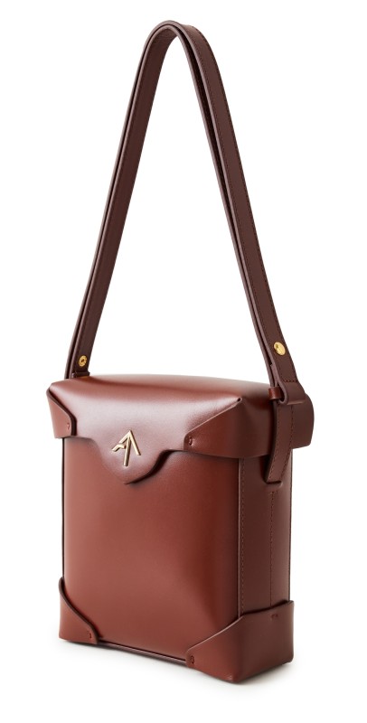 MANU Atelier Mini Pristine Handbag Reddish Brown