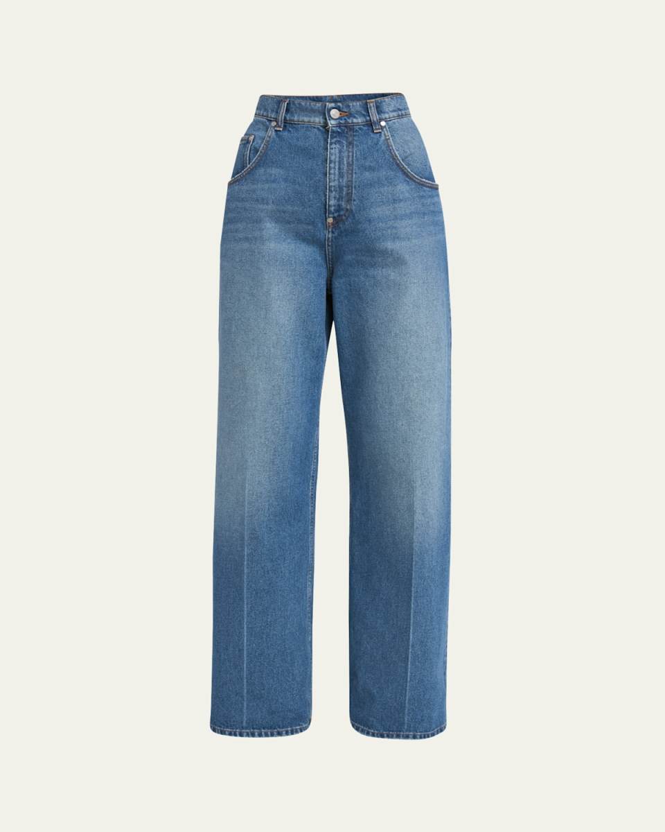 Wide Leg Denim Pants