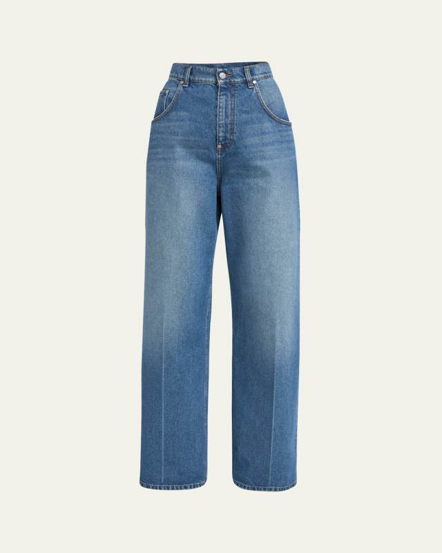 Wide Leg Denim Pants