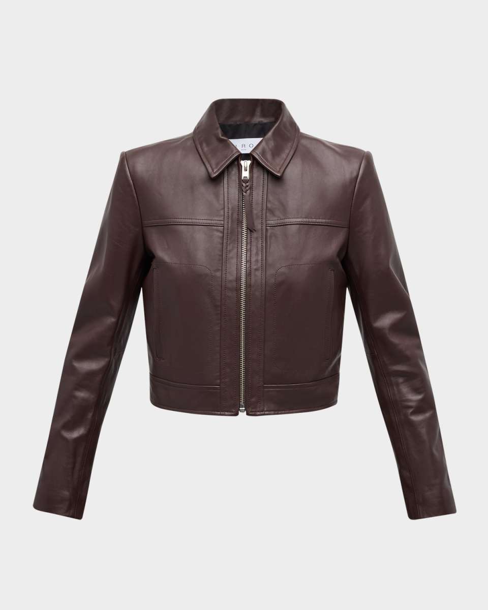 Moma Cropped Leather Jacket