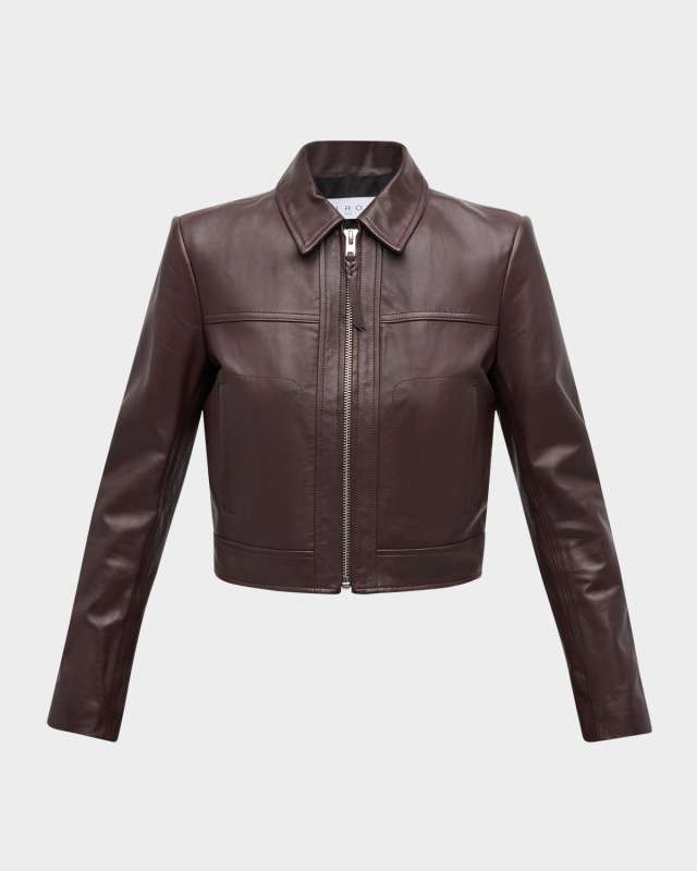 Moma Cropped Leather Jacket