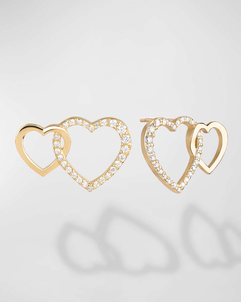 Flawless Interlocking Heart Stud Earrings