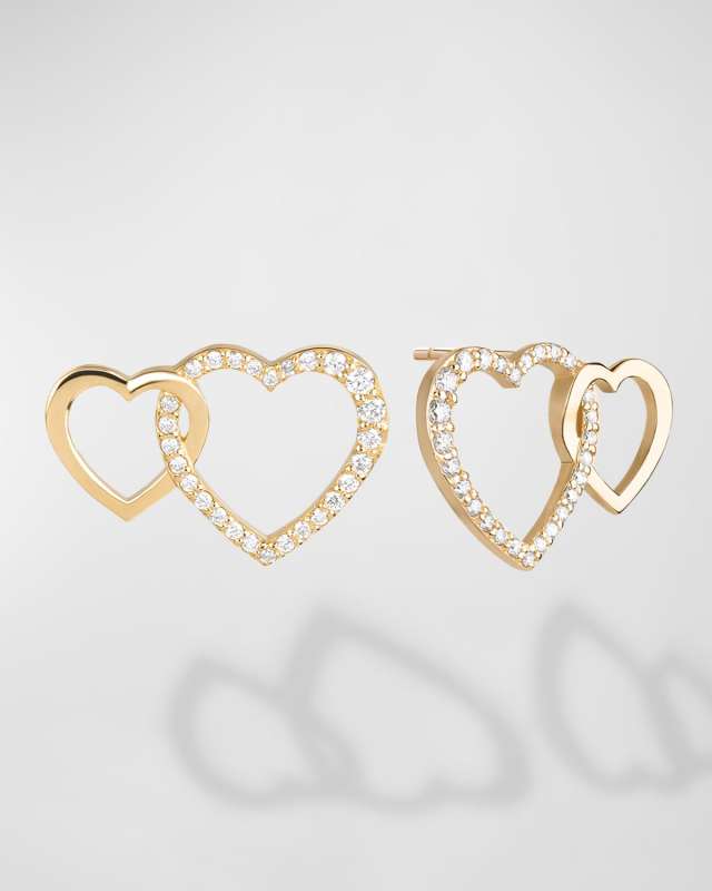 Flawless Interlocking Heart Stud Earrings