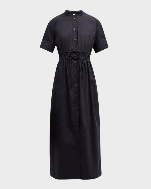 Jack Drawstring Organic Cotton Midi Shirtdress