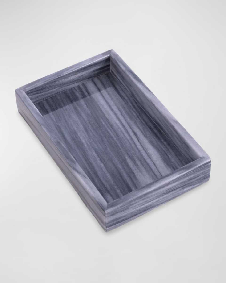 Ezra Carrera Gray Marble Towel Tray