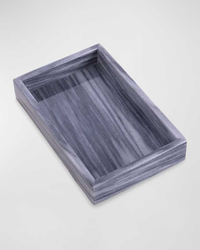 Ezra Carrera Gray Marble Towel Tray